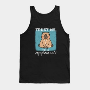 Capybara Blue Funny Vet Tech Tank Top